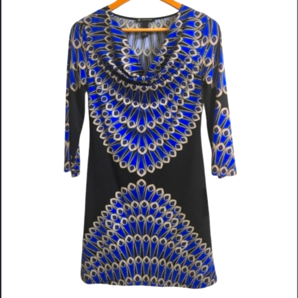 INC Sheath Dress Peacock Feather Pattern NWT Size Small